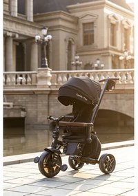 QPlay - Detská trojkolka 7 v 1 COMFO MAX čierna