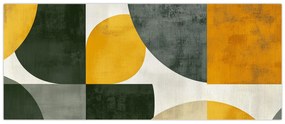 Obraz - Abstrakcia v olivovej farbe (120x50 cm)