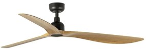 FARO Barcelona FARO 34360 - Stropný ventilátor OUTWOOD L hnedá/čierna pr. 150 cm IP44 + DO FA34360