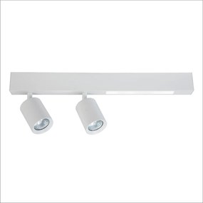 Stropné svietidlo Magnet, 2x biele kovové tienidlo + 1x LED 5W, w