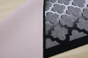 Berfin Dywany 100x67 cm Protišmykový behúň na mieru Zel 1017 Silver (Grey) - obšitý zo všetkých strán, šedá, chodba / predsieň
