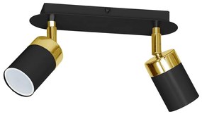 Bodové svietidlo Joker, 2x zlaté/čierne kovové tienidlo, b