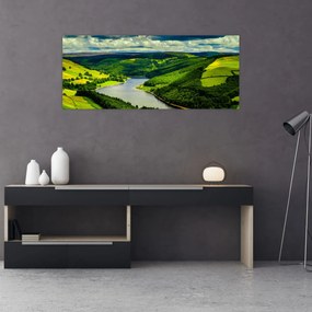 Obraz - Zelená krajina (120x50 cm)