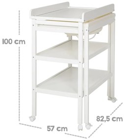 Biely prebaľovací pult Style grau – Roba