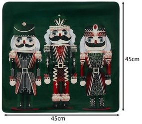 Vianočná obliečka na vankúš NUTCRACKER 45x45 cm, zelená