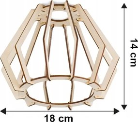 Stropná závesná lampa 3xe27 diamond wood