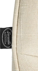 Barová stolička Vonore - látka, chróm rám - Krémová