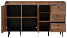 Komoda K2D3SZ Peczo PC01, Farby: brandy castello / brandy castello + čierna