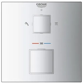 Podomietková termostatická sprchová batéria GROHE Grohtherm Cube chróm 24154000