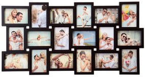 Fotorámik MOKRÁ 87x45 cm 18 fotografií čierny