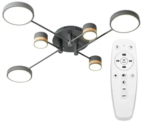 Toolight - LED stropná lampa 6-bodová APP210-3CPR, šedá-hnedá, OSW-08471