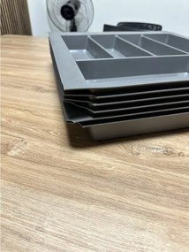 IN-DURO 2. akosť - Príborník STRIPES 39 - 45 cm s hĺbkou 42 - 49 cm, antracit