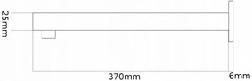 Gamma Gamma, podomietkové rameno 40cm, zlatá matná, GMA-RAM-D-LP03-BGD