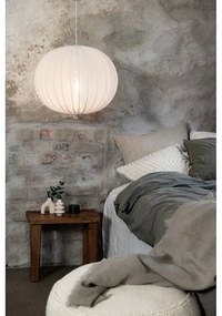 Biele závesné svietidlo s textilným tienidlom ø 50 cm Florence – Markslöjd