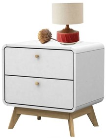 Biely nočný stolík Støraa Caitlin