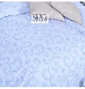 Obliečky bavlnené Ivy modré EMI, Štandardný set jednolôžko obsahuje 1x 140x200 + 1x 70x90
