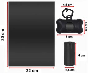 Puzdro na sáčky pre psov BUSTER s rolkami (70 ks)