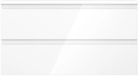 Mexen Orio, kúpeľňová skrinka 90 cm s hornou časťou, 2 zásuvky, biela lesklá, 91A10-09047-2-BFFC00