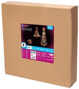 Aigostar - LED vonkajší vianočný stromček 150xLED/230V 1,8m IP44 čierny, studená biela