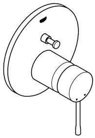 GROHE 24058DL1 - Batéria ESSENCE s dvojcestným prepínačom, medená