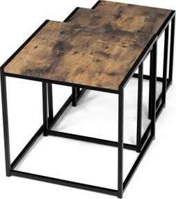 Sada 3 konferenčných stolíkov old wood AF-3003 OLW