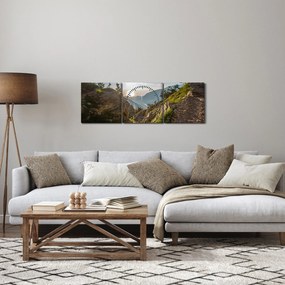 Obraz - Hora Olymp (s hodinami) (90x30 cm)