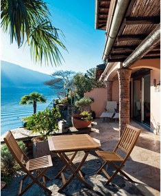 Záhradný stolík z masívu akácie 70x70 cm Noemi – Bizzotto