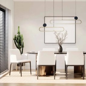 LED luster na lankách FLORENTYNA LED/48W/230V 4000K zlatá/čierna