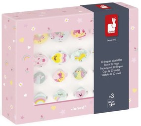 Súprava šperkov s jednorožcom - nastaviteľné prstienky - 20 ks