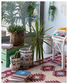 Súprava 2 textilných obalov na kvetináč Madre Selva Animals Otomi