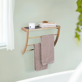 Wenko Kúpeľňová polica s akáciovou drevenou lištouFONDI