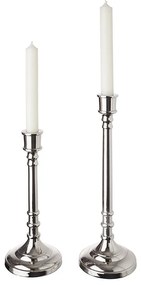 PURE CLASSICS Svietnik na dlhú sviečku 31 cm - strieborná