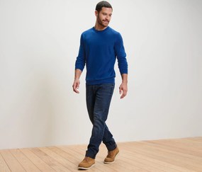 Pulóver z vlny merino, modrý