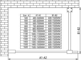 Erga Paris, sprchová zástena Walk-In 80x200 cm, 8mm šedé sklo, zlatý lesklý profil, ERG-V02-PARIS-080x200-GR-GD