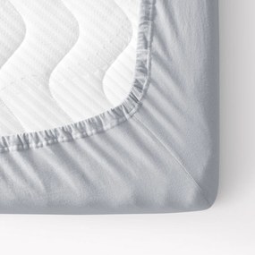 Goldea plachta jersey s napínacou gumou - sivá 200 x 220 cm