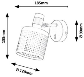 Rabalux - Nástenné svietidlo 1xE27/9W/230V