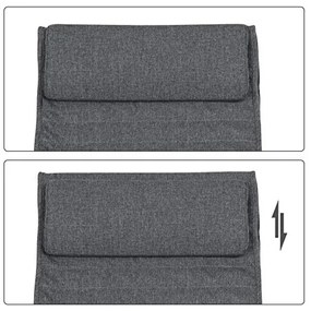 Hojdacie kreslo SONGMICS LYY011G01 - tmavosivé