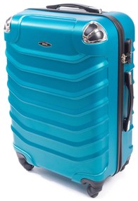 Rogal Tmavotyrkysová sada 3 plastových kufrov "Premium" - M (35l), L (65l), XL (100l)