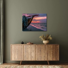 Obraz loďky na brehu (70x50 cm)
