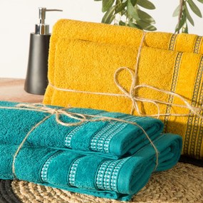 BAVLNENÝ UTERÁK AMANDA5 70X140 CM HORČICOVÁ