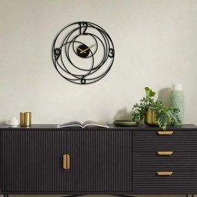 Nástenné hodiny Big Bang APS027, Black, 49 x 49 cm