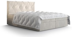 Manželská posteľ Boxspring 140 cm Athena Comfort (béžová) (s matracom a úložným priestorom). Vlastná spoľahlivá doprava až k Vám domov. 1055754