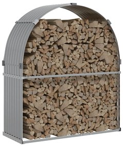 Držiak na polená bledosivý 120x45x140 cm pozinkovaná oceľ