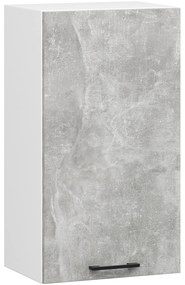 Závěsná kuchyňská skříňka OLIVIE 40x72 cm matná bílá/beton