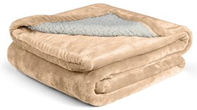 Polášek Mikroflanelová deka s barančekom - Oriešková | 100 x 150 cm