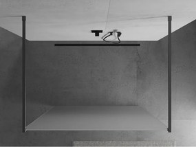 Mexen Kioto, sprchová zástena Walk-In 140 x 200 cm, 8mm sklo námraza, grafitový profil, 800-140-002-66-30