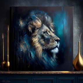 Dekoratívna maľba na plátne - PREMIUM ART - Lion's Strength and Grace 60x60 cm