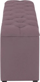 Fialový otoman k posteli s úložným priestorom Kooko Home Manna, 47 × 140 cm