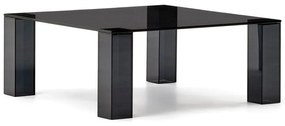 Tmavosivý sklenený konferenčný stolík 85x85 cm Adularia – Kave Home