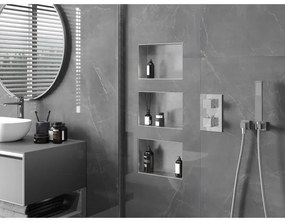 Mexen X-Wall-NR, polička na zapustenie pod obklad bez goliera 30 x 20 cm, oceľová, 1911302010